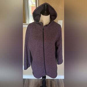 Ideology Zip up Outer Jacket Size 2x Deep purple color